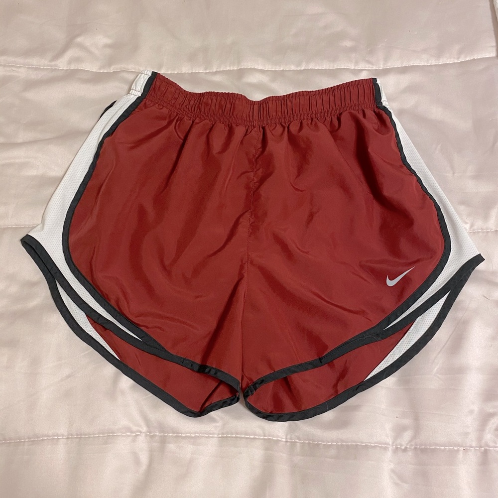 Red and Black Nike Running Shorts Pro Dri Fit